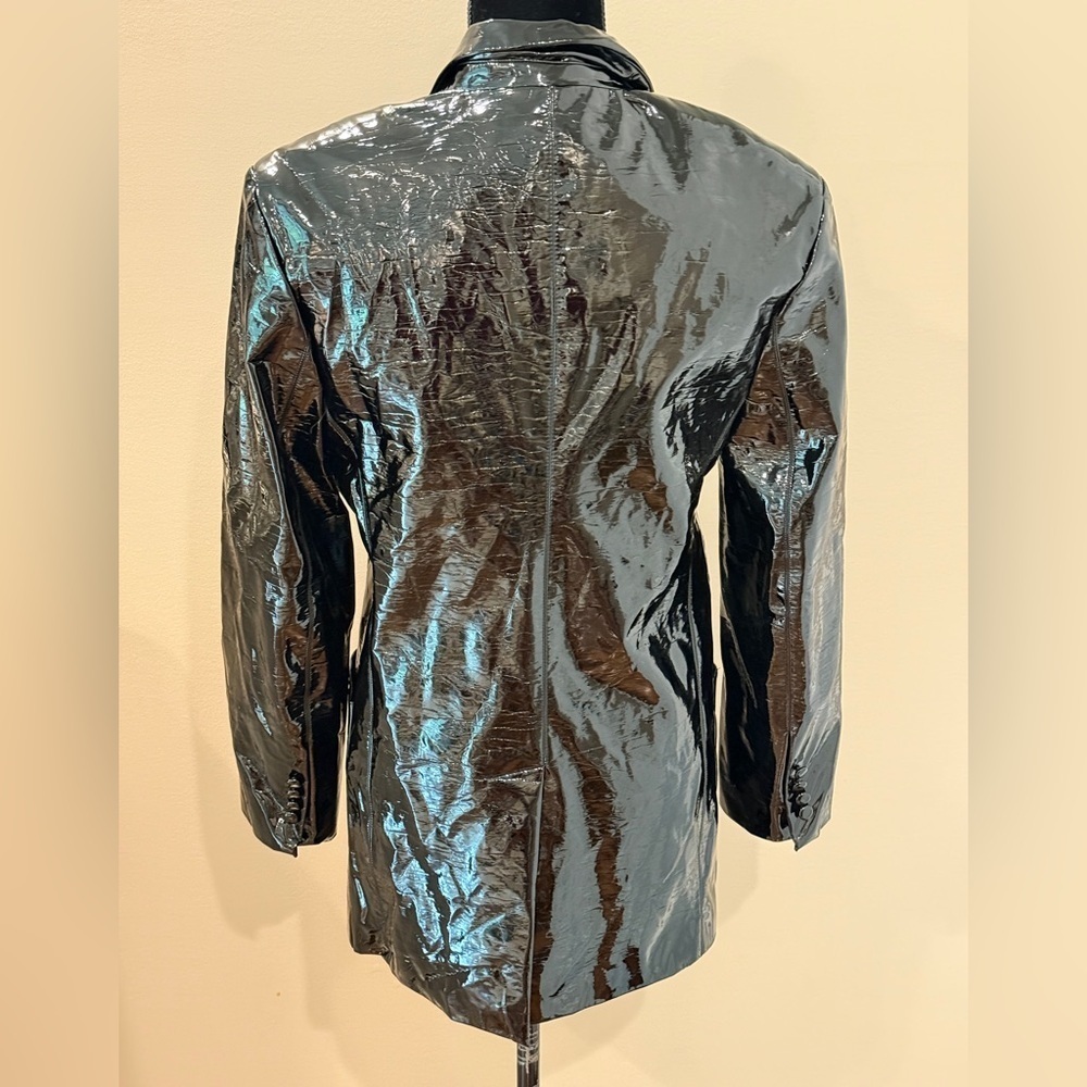Women’s AFRM Agnes oversized black patent blazer- Size XS - Picture 5 of 13